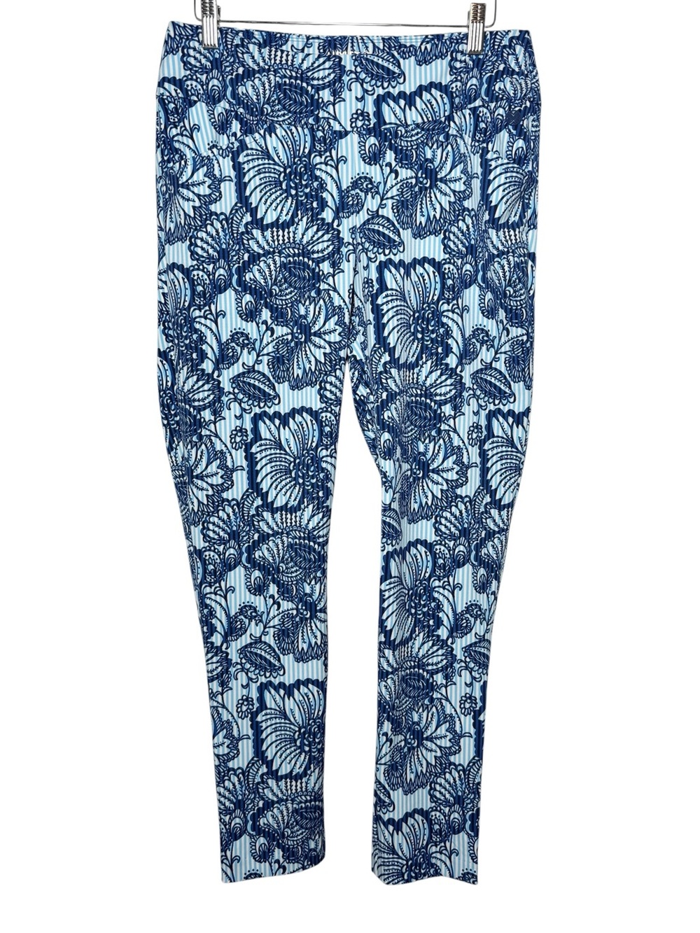 Lilly Pulitzer Luxletic Corso Pant Starlight Navy Proud as a Peacock Stripe Golf - Picture 3 of 10